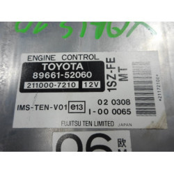ENGINE CONTROL UNIT Toyota Yaris 1999 1.0 89661-52060