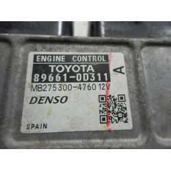 ENGINE CONTROL UNIT Toyota Yaris 2008 1.3 89661-0d311