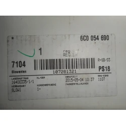 COLUMN SWITCH Volkswagen Polo 2011  6C0 054 690