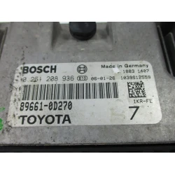 ENGINE CONTROL UNIT Toyota Yaris 2006 1.0 VVT-i 0261208936