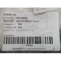 PROFILO MODANATURA Renault SCENIC 2004 1.5 DCI 7257ASMV