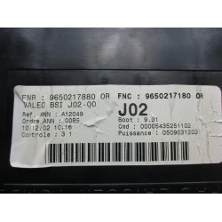 BSI CONTROL UNIT Peugeot 307 2003 BREAK 2.0HDI 9650217880