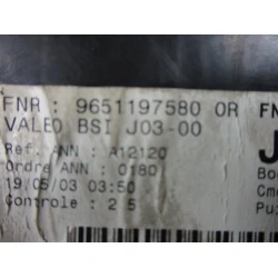 BSI CONTROL UNIT Peugeot 307 2004 MONOSPACE 2.0HDI 9651197580