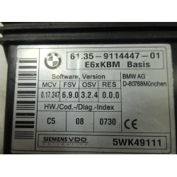 centralina vario BMW 5 2006 535D AUT. e6xkbm 61.35-9114447-01