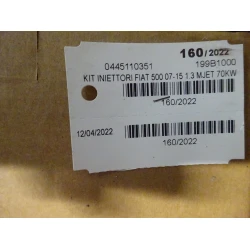 INIETTORI BENZINA / DIESEL Fiat 500 2011 1.3MJET 0445110351