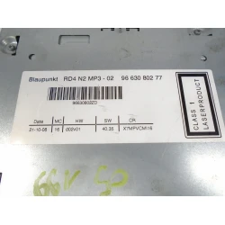 AUTORADIO Citroën C5 2009 2.0HDI 9663080277