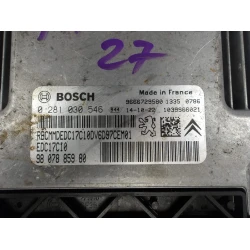 ENGINE CONTROL UNIT Peugeot PARTNER 3 2015 1.6 HDI 9807885980