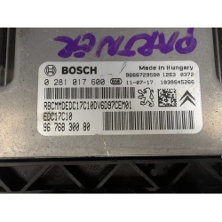 ENGINE CONTROL UNIT Peugeot PARTNER 3 2011 1.6 HDI 9676830080