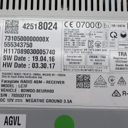 RADIO Opel Zafira 2017 TOURIER 1.4 TURBO 42518024